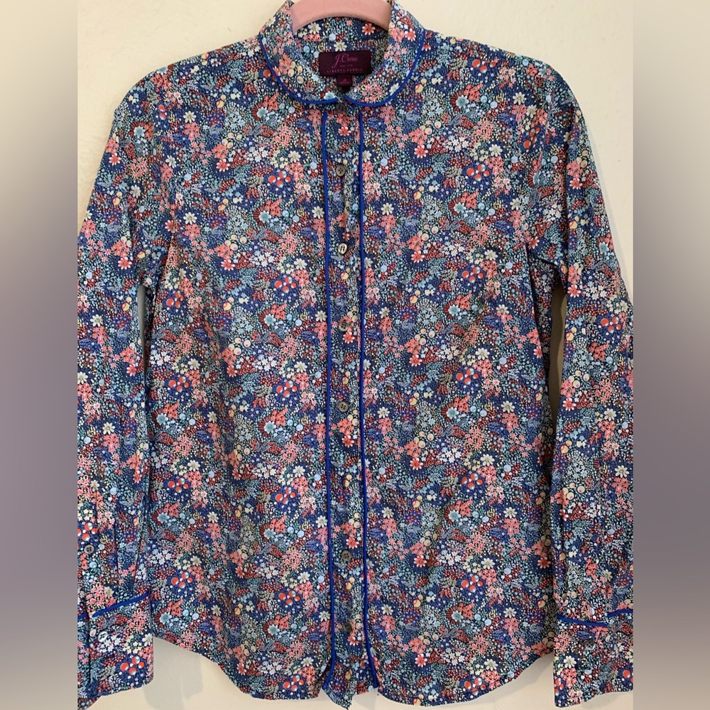 J.Crew Liberty “Elderberry” Floral Shirt Size 4